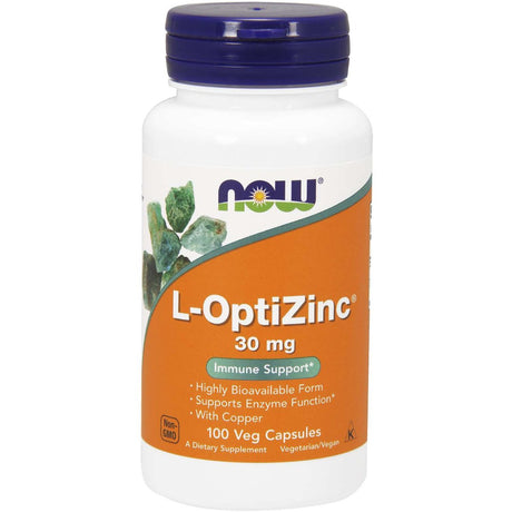 Cynk NOW Foods L-OptiZinc 30 mg 100 vcaps - Sklep Witaminki.pl