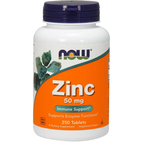 Cynk NOW Foods Zinc 50 mg 250 tabs - Sklep Witaminki.pl