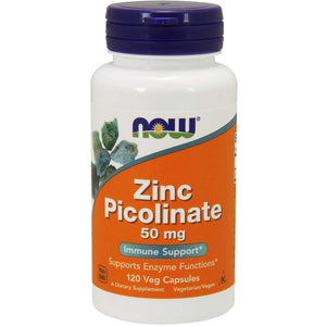 Cynk NOW Foods Zinc Picolinate 50 mg 120 vcaps - Sklep Witaminki.pl