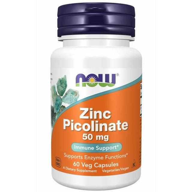 Cynk NOW Foods Zinc Picolinate 50 mg 60 vcaps - Sklep Witaminki.pl