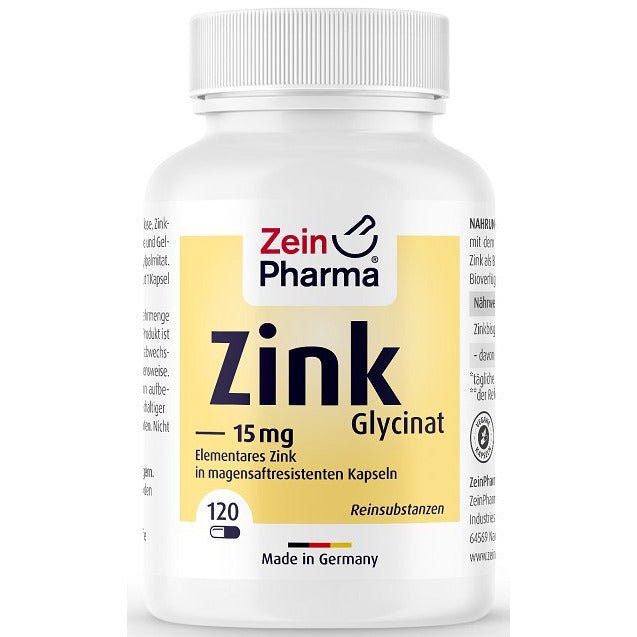 Cynk Zein Pharma Zinc Glycinate 15mg 120 caps - Sklep Witaminki.pl