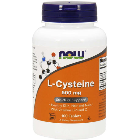 Cysteina NOW Foods L-Cysteine 500 mg 100 tabs - Sklep Witaminki.pl