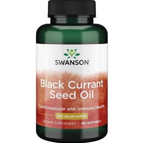 Czarna Porzeczka Swanson Black Currant Seed Oil 500 mg 180 softgels - Sklep Witaminki.pl