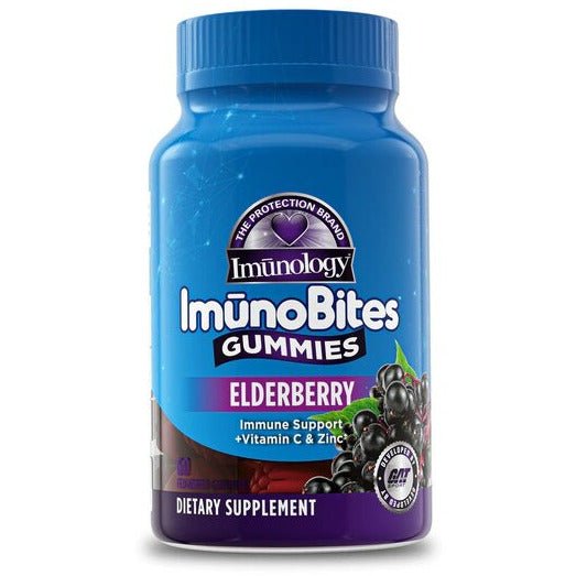 Czarny Bez GAT Imunology ImunoBites Gummies Elderberry Blackcurrant 60 gummies - Sklep Witaminki.pl