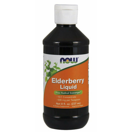 Czarny Bez NOW Foods Elderberry Liquid 237 ml - Sklep Witaminki.pl