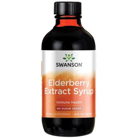 Czarny Bez Swanson Elderberry Extract Syrup 118 ml - Sklep Witaminki.pl