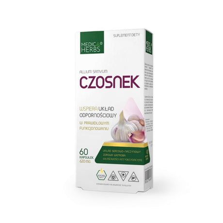 Czosnek Medica Herbs Czosnek 60 caps - Sklep Witaminki.pl
