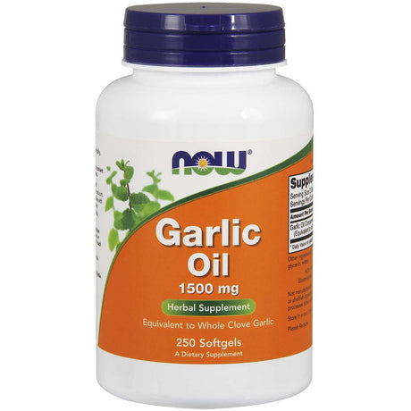 Czosnek NOW Foods Garlic Oil 1500 mg 250 softgels - Sklep Witaminki.pl