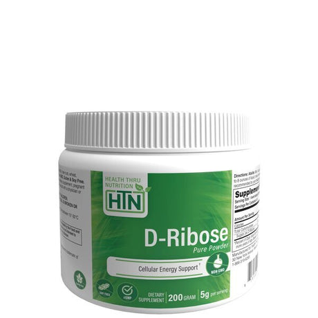 D-Ryboza Health Thru Nutrition D-Ribose Pure Powder 200 g - Sklep Witaminki.pl