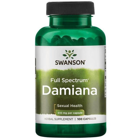 Damiana Swanson Damiana 510 mg 100 caps - Sklep Witaminki.pl