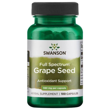 Ekstrakt z Pestek Winogron Swanson Full Spectrum Grape Seed 380 mg 100 caps - Sklep Witaminki.pl