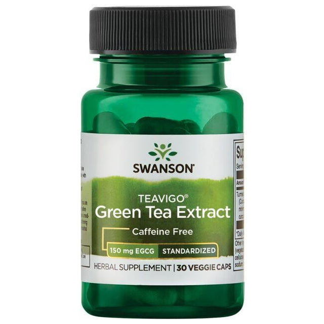 Ekstrakt z Zielonej Herbaty Swanson Teavigo Green Tea Extract 150 mg 30 vcaps - Sklep Witaminki.pl