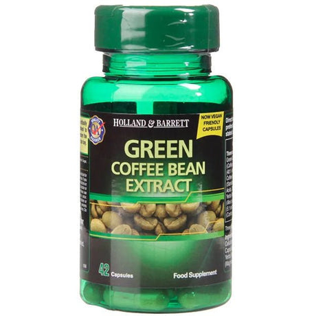 Ekstrakt z Zielonej Kawy Holland & Barrett Green Coffee Bean Extract 42 caps - Sklep Witaminki.pl