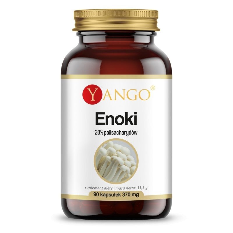 Enoki Yango Enoki ekstrakt 20% polisacharydów 90 caps - Sklep Witaminki.pl