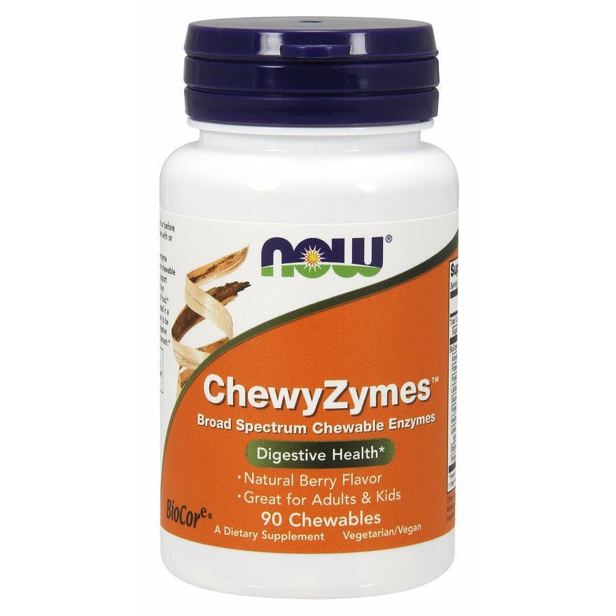 Enzymy trawienne dla Dzieci NOW Foods ChewyZymes 90 chewables - Sklep Witaminki.pl