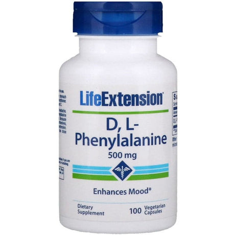 Fenyloalanina Life Extension D L-Phenylalanine 500 mg 100 vcaps - Sklep Witaminki.pl