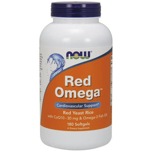 Fermentowany Czerwony Ryż NOW Foods Red Omega (Red Yeast Rice) 180 softgels - Sklep Witaminki.pl