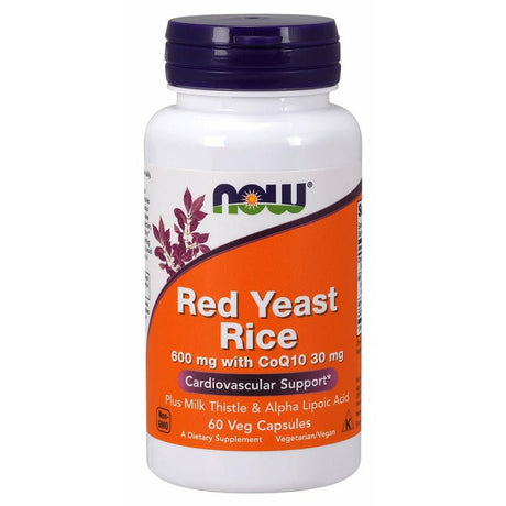 Fermentowany Czerwony Ryż NOW Foods Red Yeast Rice with CoQ10 600 mg 60 vcaps - Sklep Witaminki.pl