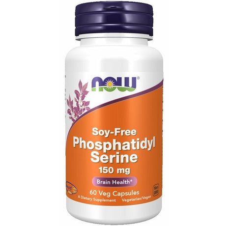Fosfatydyloseryna NOW Foods Phosphatidyl Serine 150 mg Soy Free 60 vcaps - Sklep Witaminki.pl
