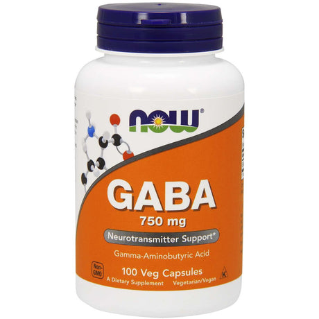 GABA NOW Foods GABA 750 mg 100 vcaps - Sklep Witaminki.pl