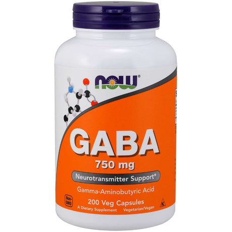 GABA NOW Foods GABA 750 mg 200 vcaps - Sklep Witaminki.pl