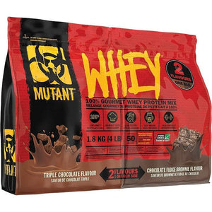 Gainer Mutant Mutant Mass 2 Flavours Triple Chocolate & Chocolate Fudge Brownie 1800 g - Sklep Witaminki.pl