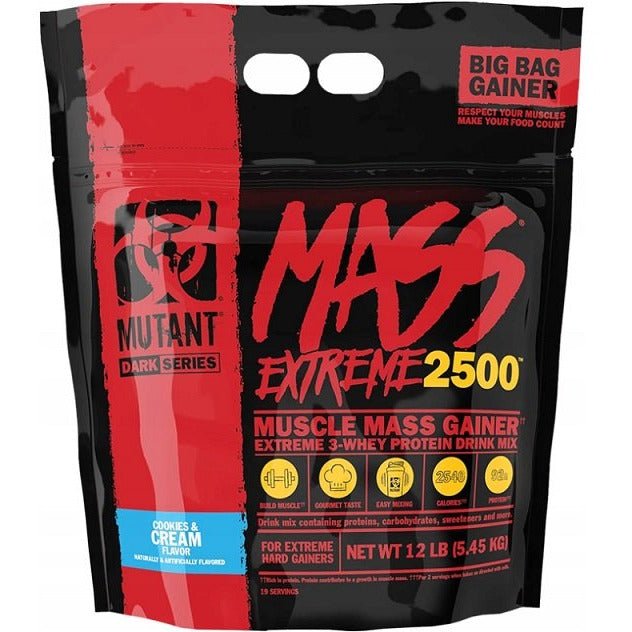 Gainer Mutant Mutant Mass Extreme 2500 Cookies & Cream 5450 g - Sklep Witaminki.pl