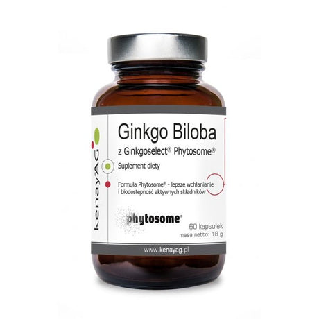 Ginkgo Biloba Kenay Ginkgo Biloba z Ginkgoselect Phytosome 60 caps - Sklep Witaminki.pl