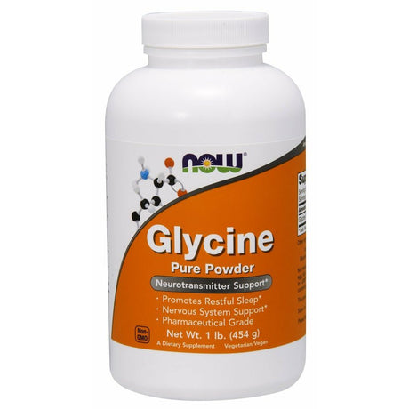 Glicyna NOW Foods Glycine Pure Powder 454 g - Sklep Witaminki.pl