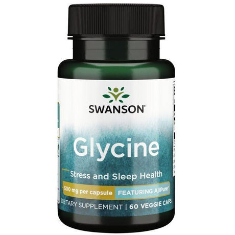 Glicyna Swanson Glycine 500 mg 60 vcaps - Sklep Witaminki.pl