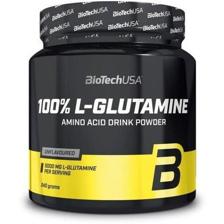 Glutamina BioTechUSA 100% L-Glutamine 240 g Unflavoured - Sklep Witaminki.pl
