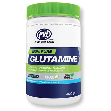 Glutamina PVL Essentials 100% Pure Glutamine Blue Raspberry 400 g - Sklep Witaminki.pl