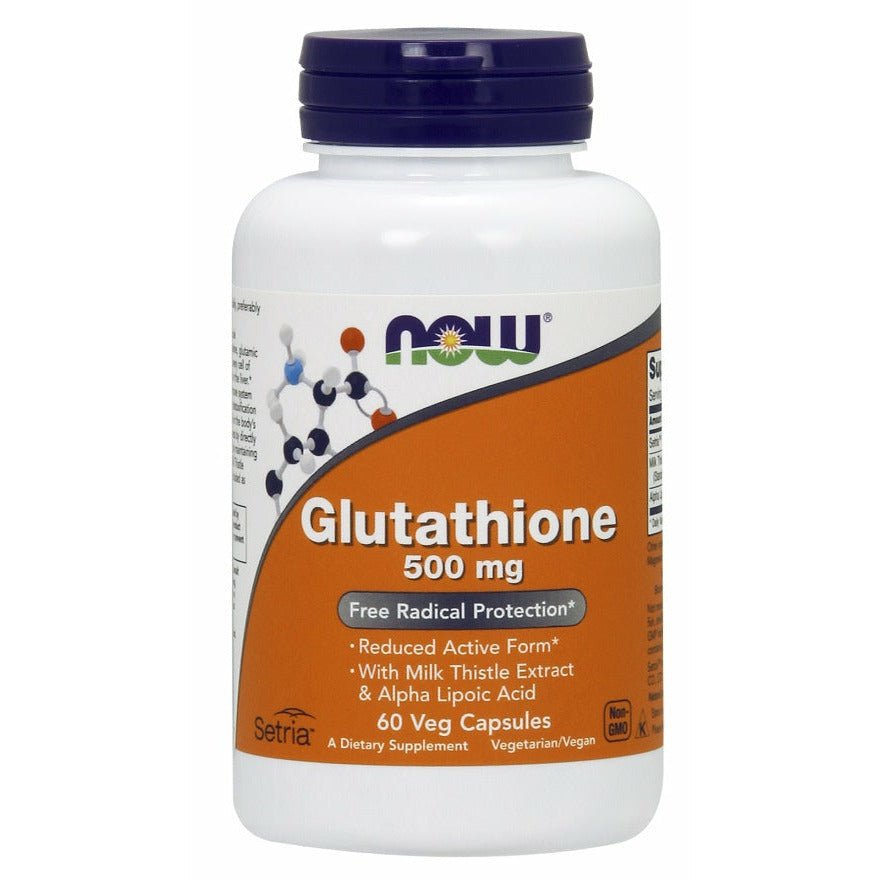 Glutation NOW Foods Glutathione with Milk Thistle Extract & Alpha Lipoic Acid 500 mg 60 vcaps - Sklep Witaminki.pl