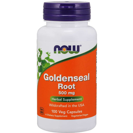 Gorzknik Kanadyjski NOW Foods Goldenseal Root 500 mg 100 vcaps - Sklep Witaminki.pl