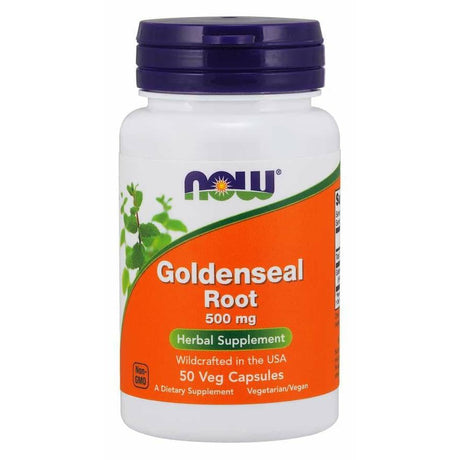 Gorzknik Kanadyjski NOW Foods Goldenseal Root 500 mg 50 vcaps - Sklep Witaminki.pl