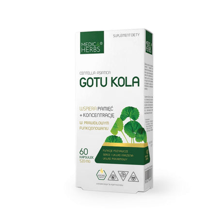 Gotu Kola Medica Herbs Gotu Kola 60 caps - Sklep Witaminki.pl
