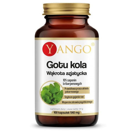Gotu Kola Yango Gotu Kola ekstrakt 10% saponin triterpeych 100 caps - Sklep Witaminki.pl