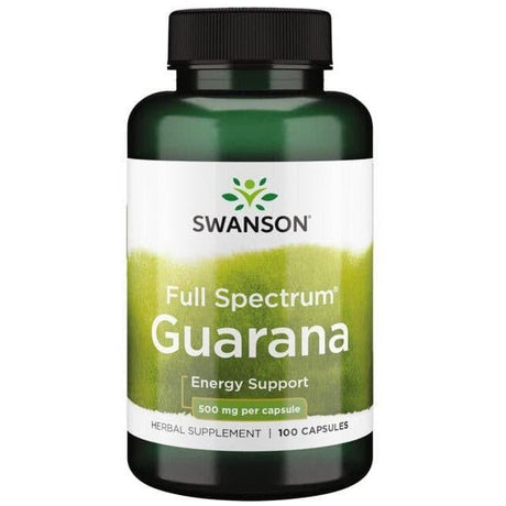 Guarana Swanson Full Spectrum Guarana 500 mg 100 caps - Sklep Witaminki.pl