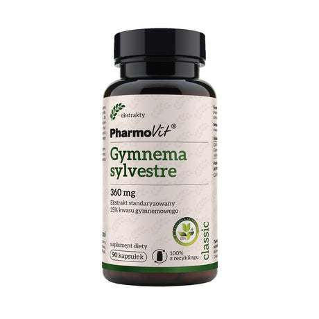 Gurmar PharmoVit Gymnema sylvestre 360 mg Ekstrakt standaryzowany 90 caps - Sklep Witaminki.pl