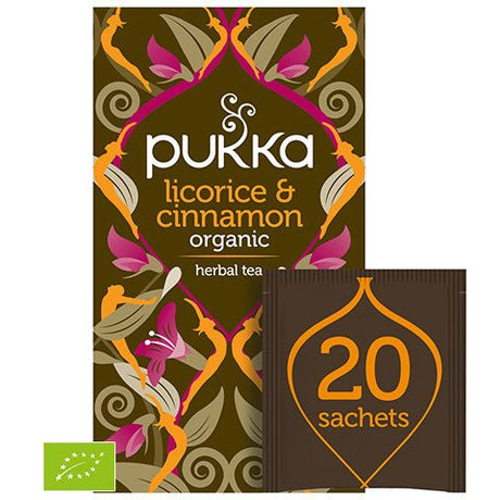 Herbata Pukka Licorice & Cinnamon Organic Tea 20 sachets - Sklep Witaminki.pl