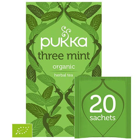 Herbata Pukka Three Mint Organic Tea 20 sachets - Sklep Witaminki.pl