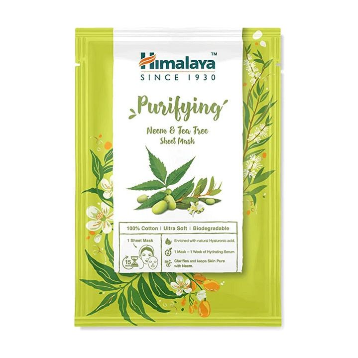 Himalaya Purifying Neem & Tea Tree Sheet Mask 30 ml - Sklep Witaminki.pl
