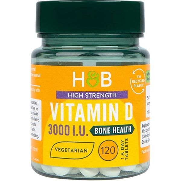 Holland & Barrett High Strength Vitamin D 3000 IU 120 tabs - Sklep Witaminki.pl