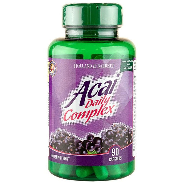 Jagody Acai Holland & Barrett Acai Daily Complex 1000mg 90 caps - Sklep Witaminki.pl