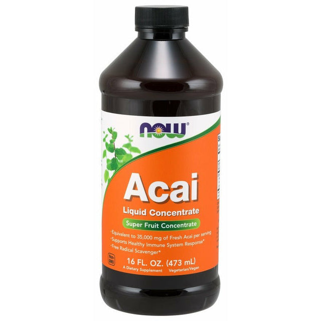 Jagody Acai NOW Foods Acai Liquid Concentrate 473 ml - Sklep Witaminki.pl