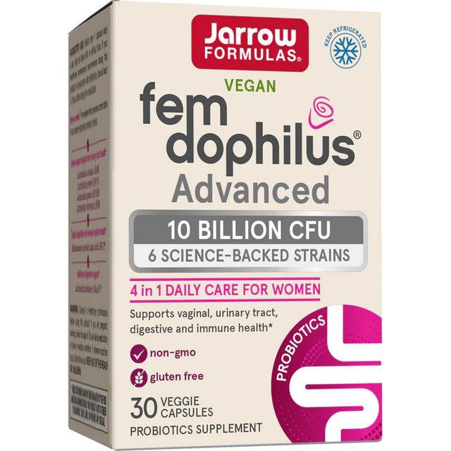 Jarrow Formulas Fem-Dophilus Advanced Refrigerated 10 Billion CFU 30 vcaps - Sklep Witaminki.pl