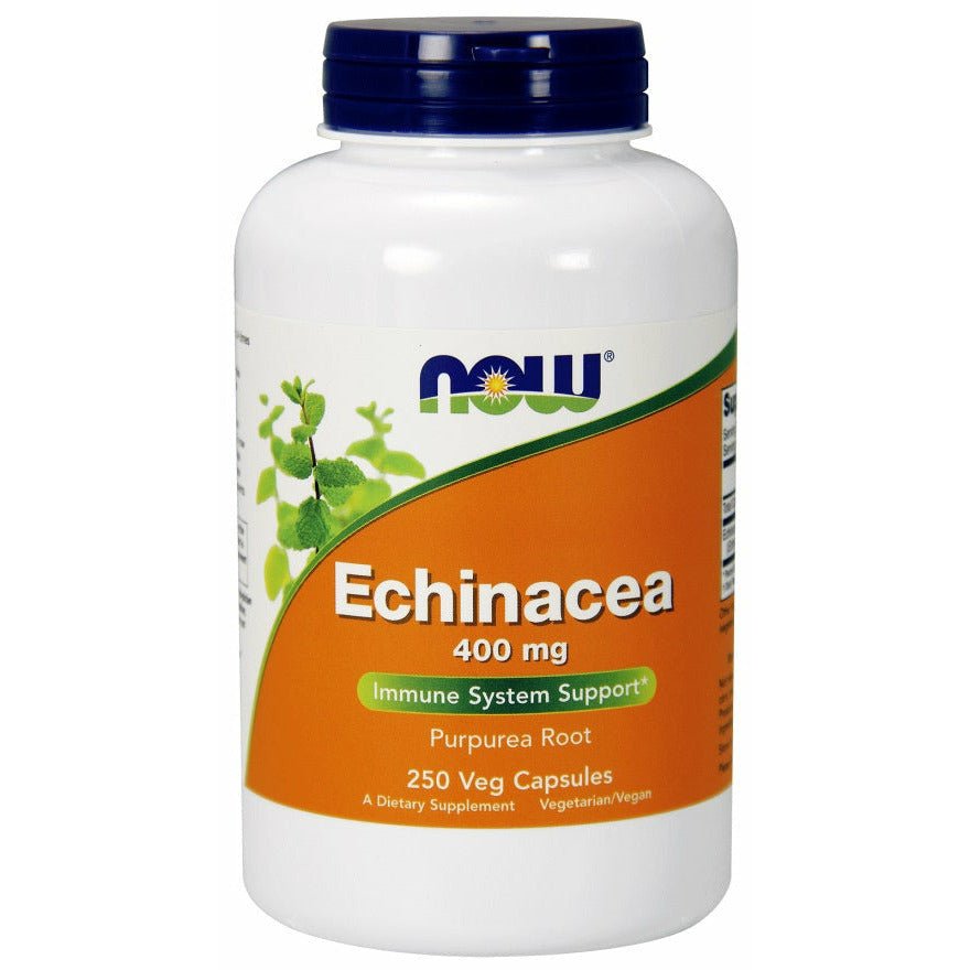 Jeżówka Purpurowa NOW Foods Echinacea 400 mg 250 vcaps - Sklep Witaminki.pl