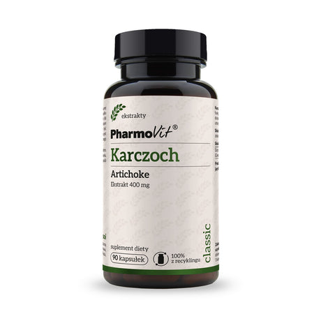 Karczoch PharmoVit Karczoch Artichoke 4:1 400 mg 90 caps - Sklep Witaminki.pl