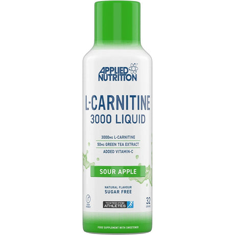 Karnityna Applied Nutrition L-Carnitine Liquid 3000 & Green Tea Sour Apple 495 ml - Sklep Witaminki.pl