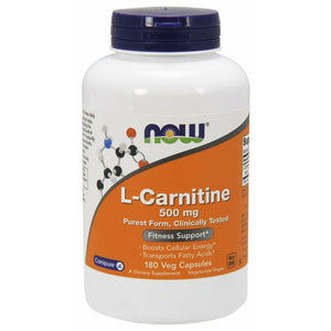 Karnityna NOW Foods L-Carnitine 500 mg 180 vcaps - Sklep Witaminki.pl